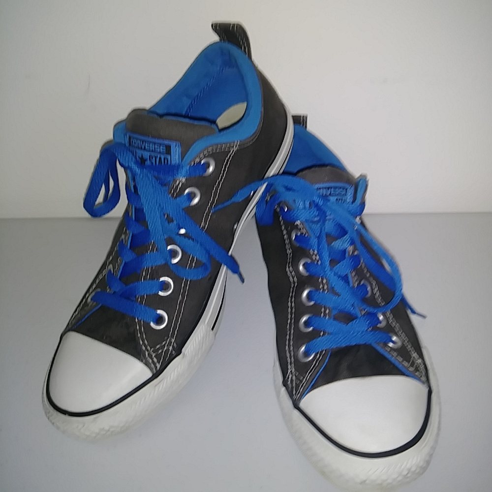 CONVERSE ALL STAR Gray Blue White Low Top Shoes